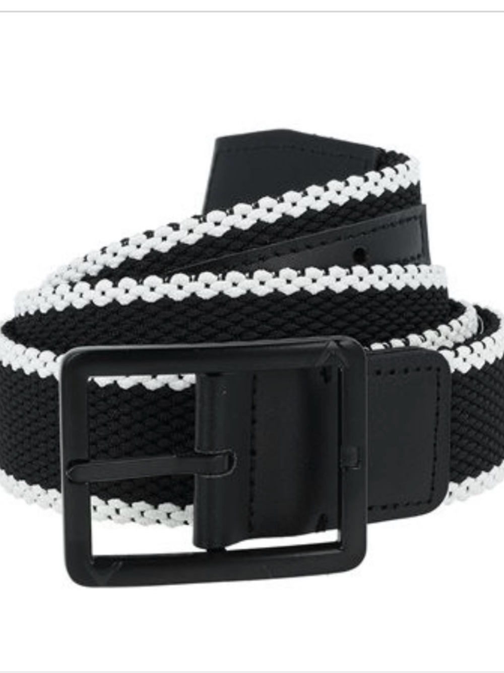 Callaway Golf Striped Stretch Belt Black White Size S/M